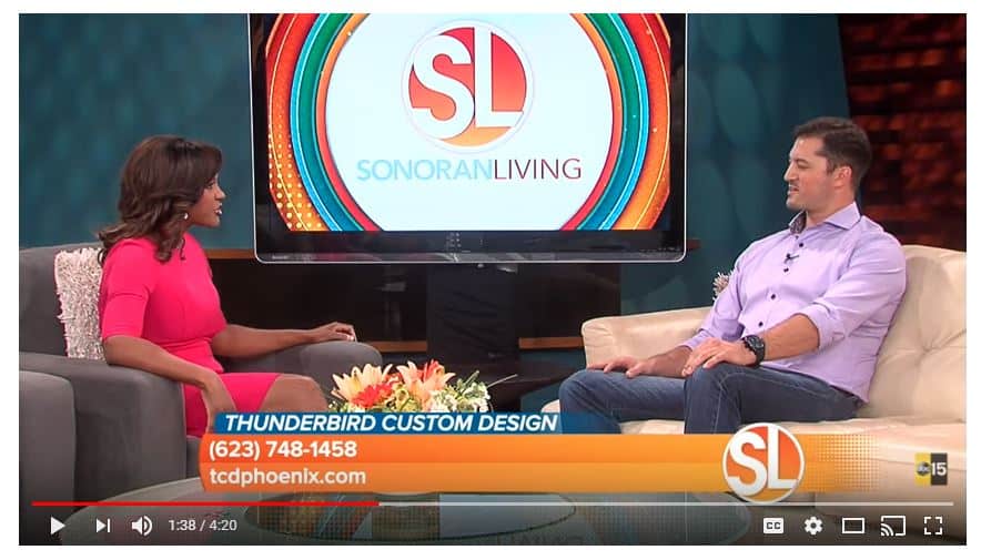 If you're looking to add something unique to your home or have a lot of living room space that you'd like to fill, check out this video about Thunderbird Custom Design. TCD Phoenix was just featured on Sonoran Living ABC 15 last week and our owner Brandon Luna had some unique ideas for homeowners looking to add something special to your home.